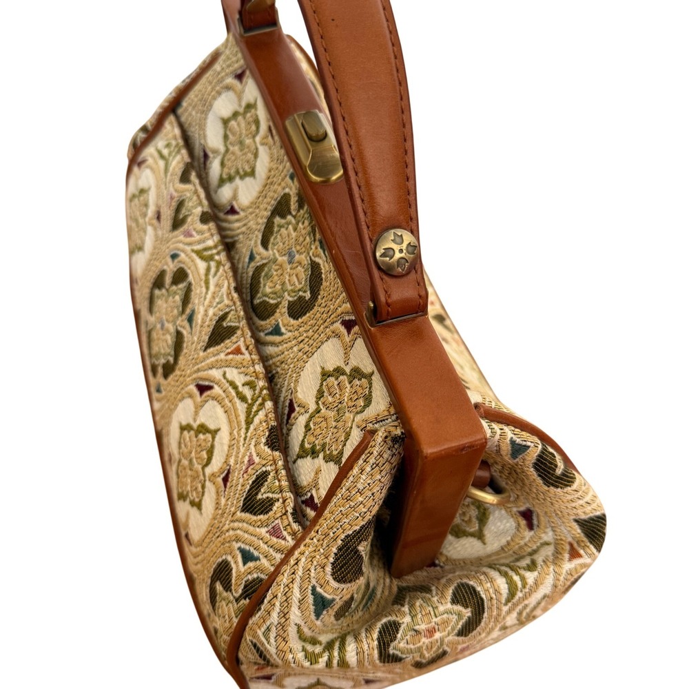 LTD Edition $399 Patricia Nash Discovery Brianza Tan Tapestry Frame Puse - Picture 6 of 7